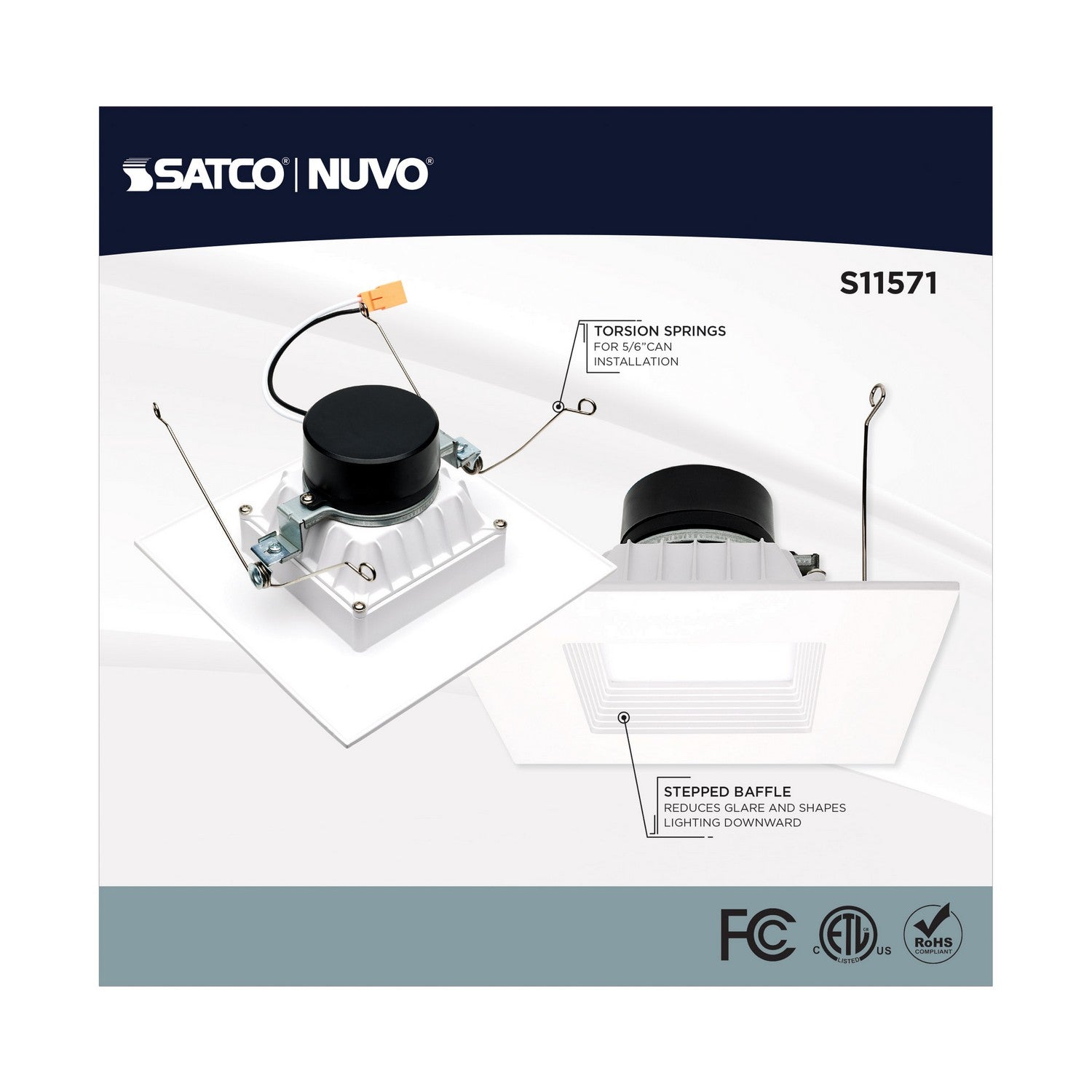 Satco - S11571 - LED Downlight - White