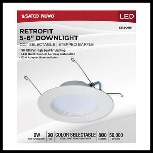 Satco - S11801R1 - LED Downlight - White