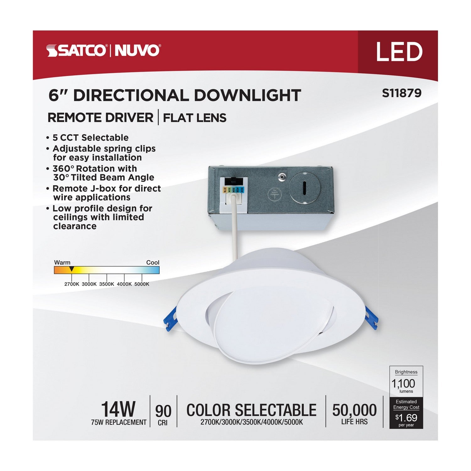 Satco - S11879 - LED Downlight - White