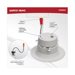 Satco - S18800 - LED Downlight - White