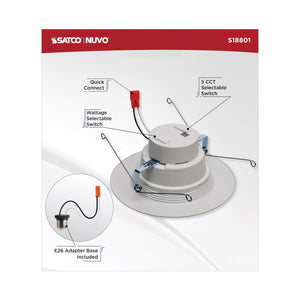 Satco - S18801 - LED Downlight - White