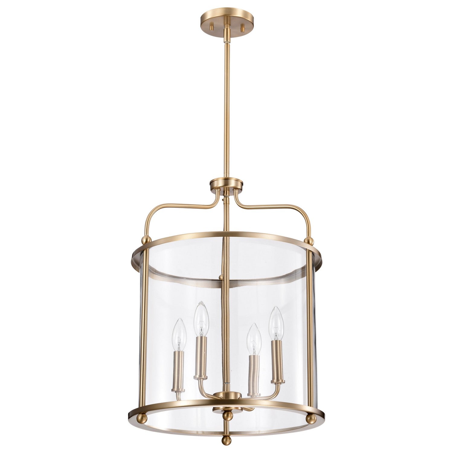 Nuvo Lighting - 60-7936 - Four Light Pendant - Yorktown - Burnished Brass