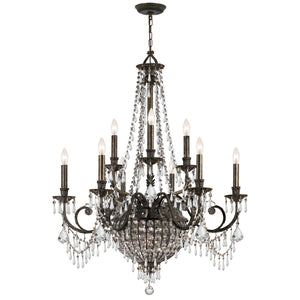 Crystorama - 5168-EB-CL-MWP - 12 Light Chandelier - Vanderbilt - English Bronze