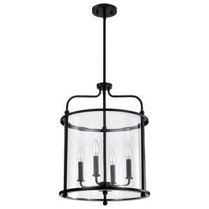 Nuvo Lighting - 60-7946 - Four Light Pendant - Yorktown - Matte Black