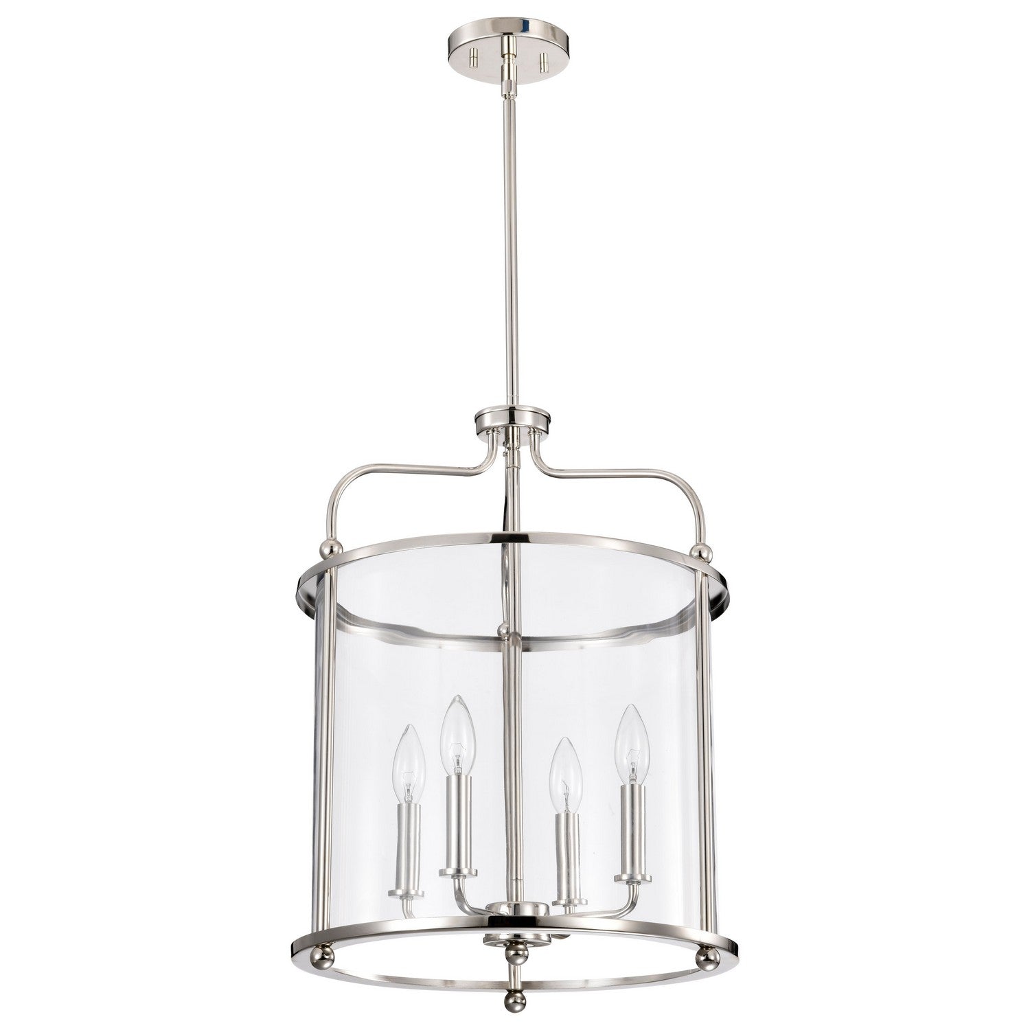 Nuvo Lighting - 60-7956 - Four Light Pendant - Yorktown - Polished Nickel