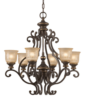 Crystorama - 7416-BU - Six Light Chandelier - Norwalk - Bronze Umber