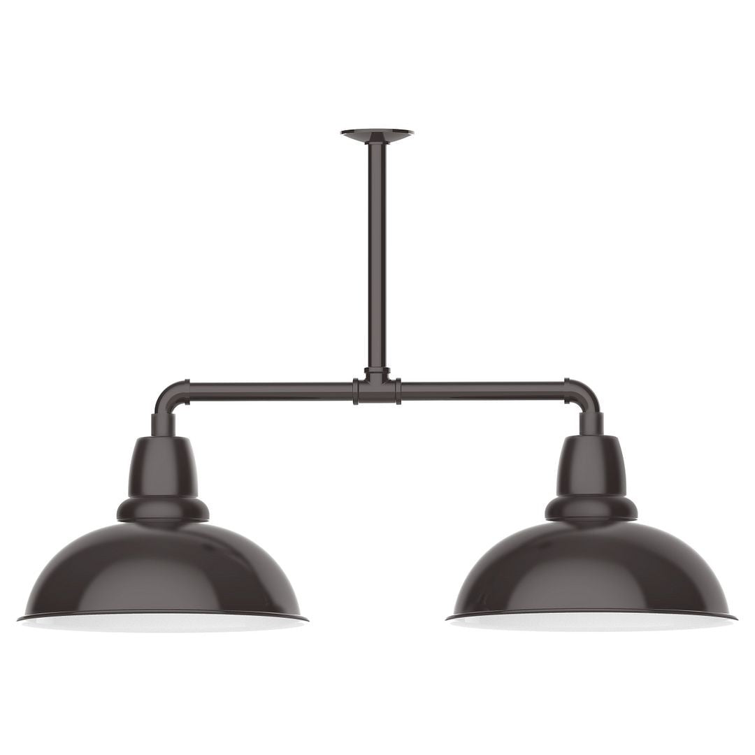 Montclair Light Works - MSD108-51-T30-W16 - Two Light Pendant - Cafe - Architectural Bronze