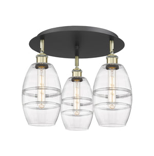 Innovations - 516-3C-BAB-G557-6CL - Three Light Flush Mount - Downtown Urban - Black Antique Brass