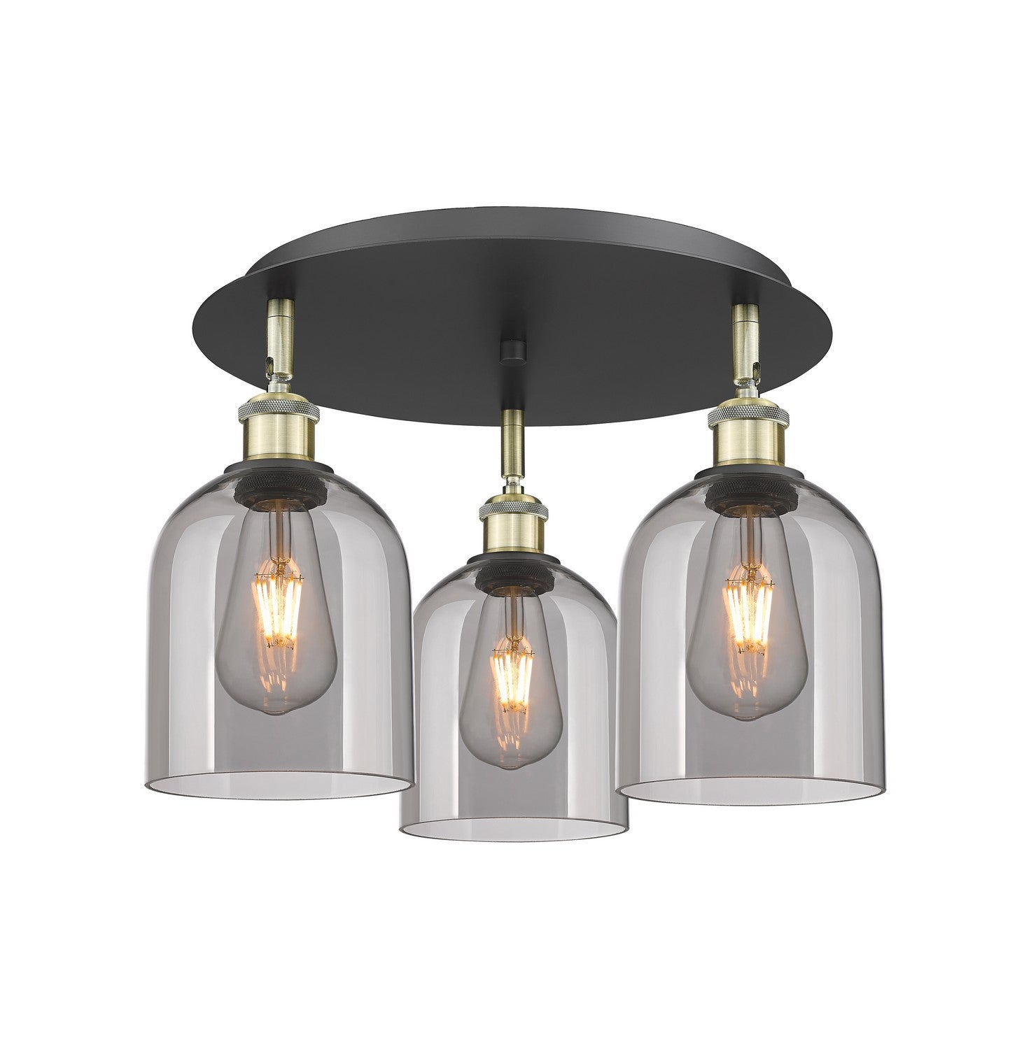 Innovations - 516-3C-BAB-G558-6SM - Three Light Flush Mount - Downtown Urban - Black Antique Brass