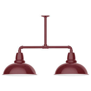 Montclair Light Works - MSD108-55-G06 - Two Light Pendant - Cafe - Barn Red