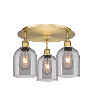 Innovations - 516-3C-BB-G558-6SM - Three Light Flush Mount - Downtown Urban - Brushed Brass