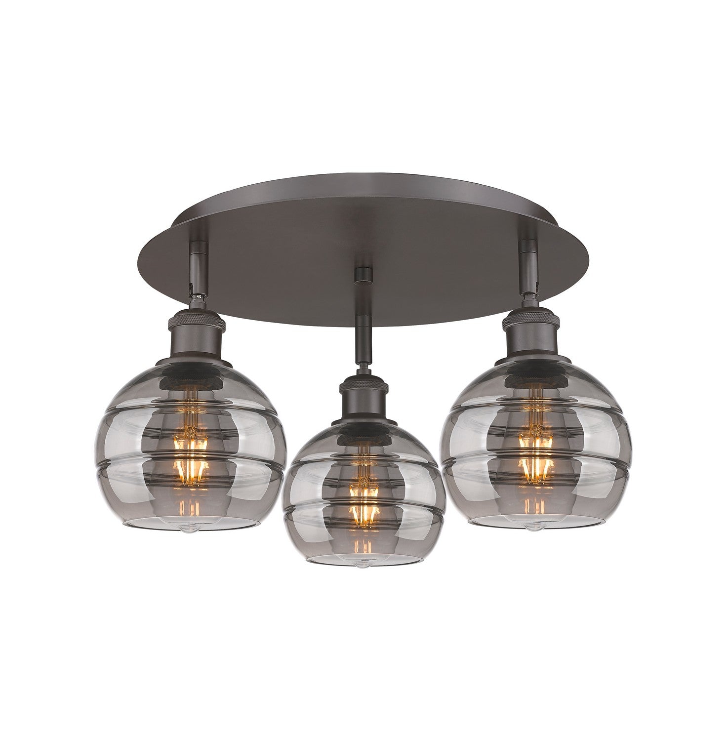 Innovations - 516-3C-OB-G556-6SM - Three Light Flush Mount - Downtown Urban - Oil Rubbed Bronze