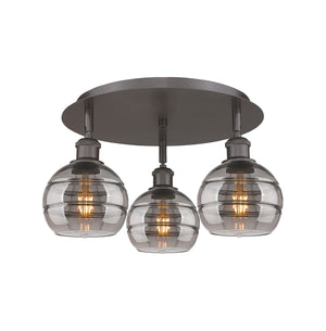 Innovations - 516-3C-OB-G556-6SM - Three Light Flush Mount - Downtown Urban - Oil Rubbed Bronze