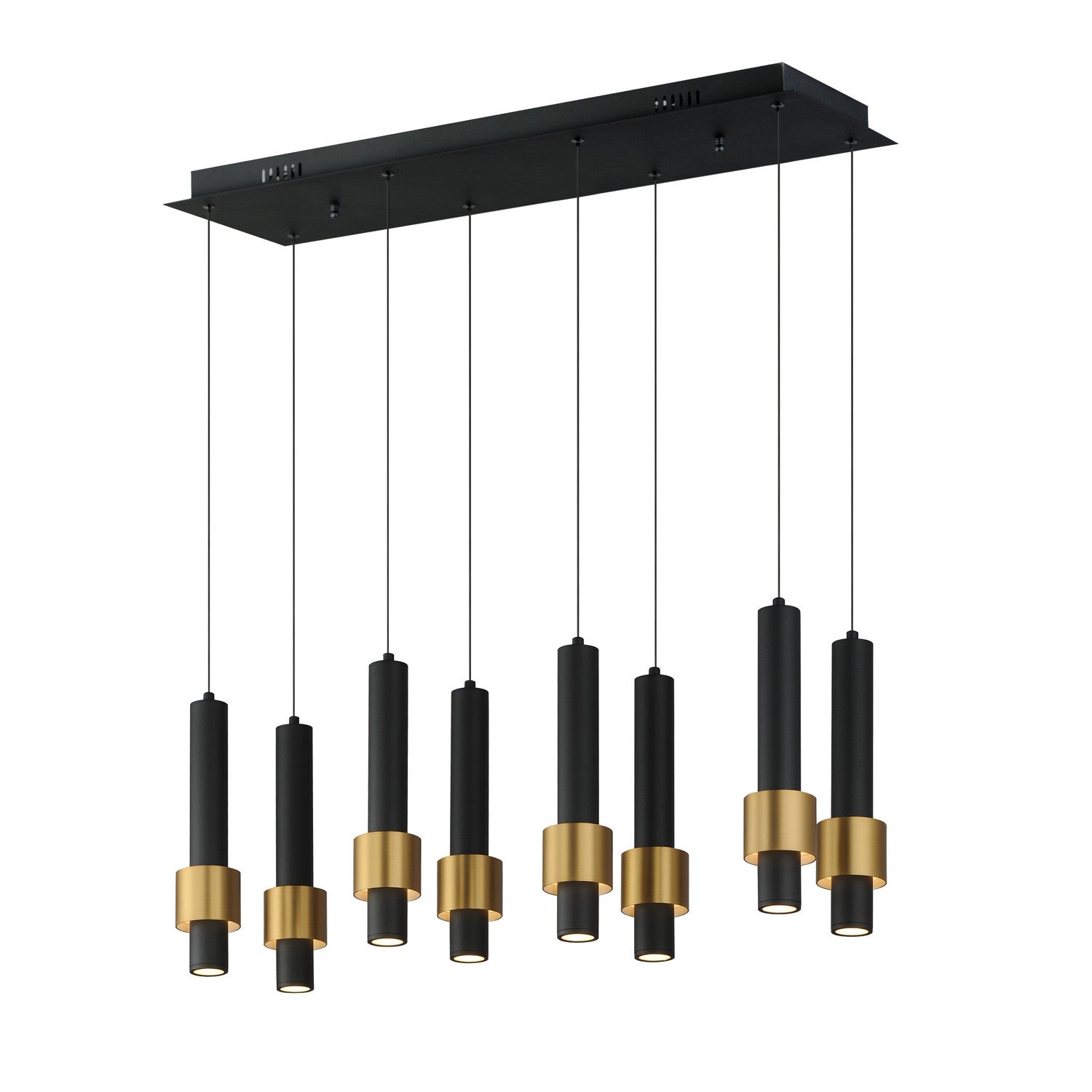 ET2 - E24758-BKGLD - LED Linear Pendant - Reveal - Black / Gold