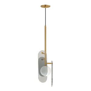 Studio M - SM24812MSKNAB - LED Pendant - Megalith - Glass - Natural Aged Brass