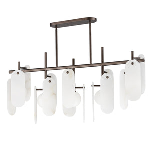 Studio M - SM24825WABBZ - Five Light Linear Pendant - Megalith - Stone - Brushed Bronze