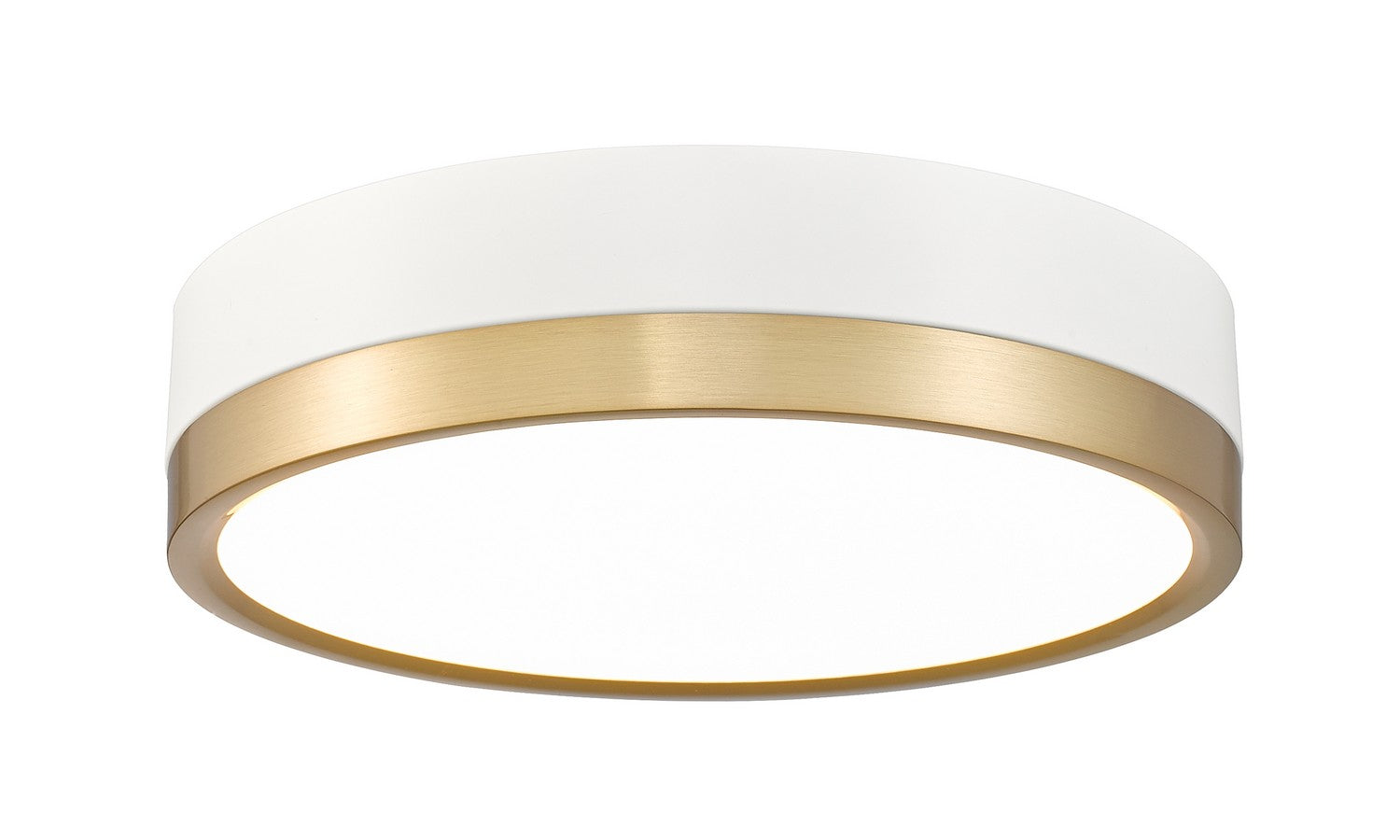 Z-Lite - 1006F12-MW-MGLD-LED - LED Flush Mount - Algar - Matte White / Modern Gold