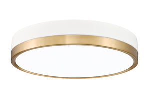 Z-Lite - 1006F16-MW-MGLD-LED - LED Flush Mount - Algar - Matte White / Modern Gold