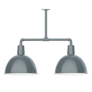 Montclair Light Works - MSD117-40-G05 - Two Light Pendant - Deep Bowl - Slate Gray