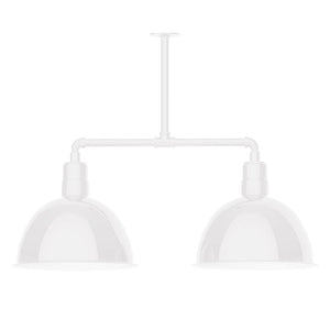 Montclair Light Works - MSD117-44-G05 - Two Light Pendant - Deep Bowl - White