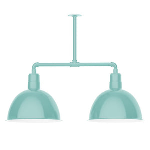 Montclair Light Works - MSD117-48-G05 - Two Light Pendant - Deep Bowl - Sea Green