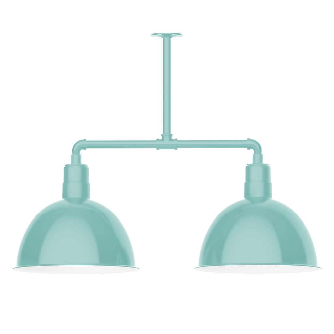 Montclair Light Works - MSD117-48-G06 - Two Light Pendant - Deep Bowl - Sea Green