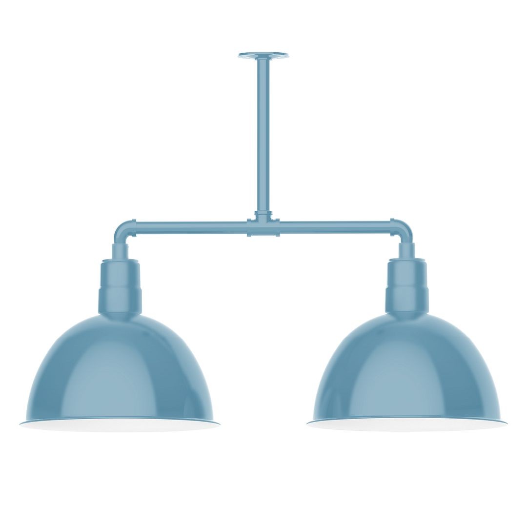 Montclair Light Works - MSD117-54-G05 - Two Light Pendant - Deep Bowl - Light Blue