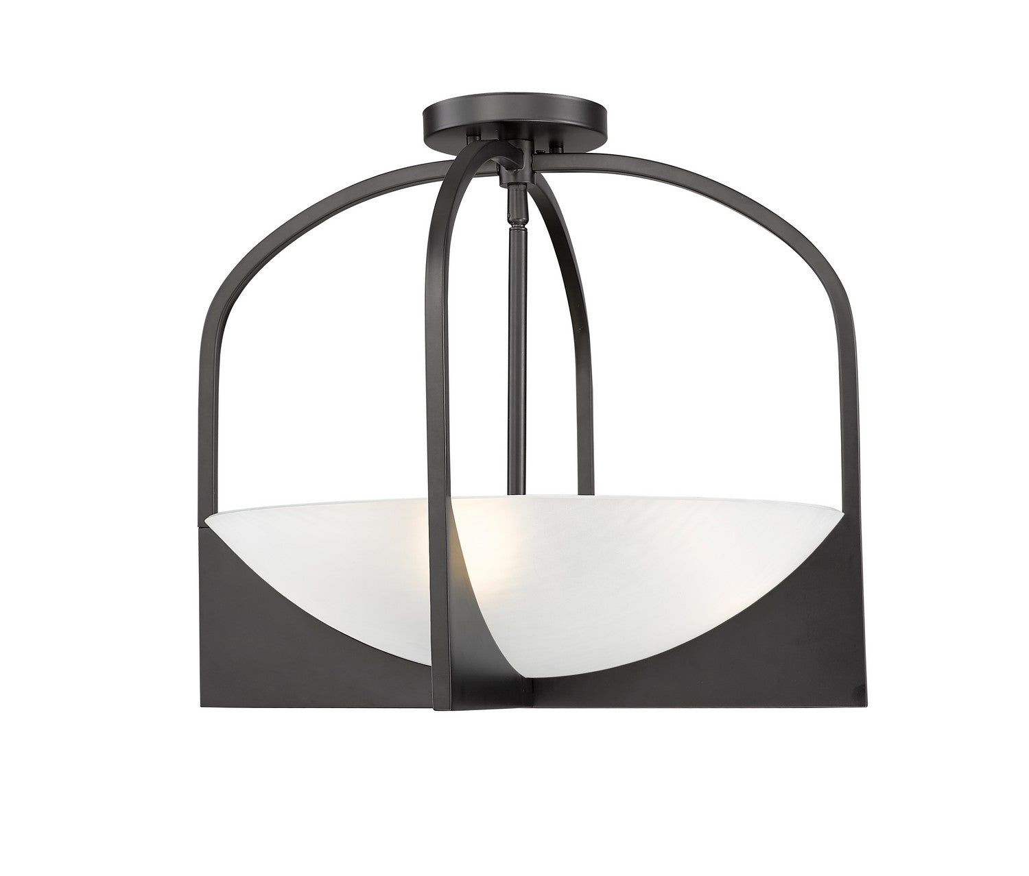 Z-Lite - 1947SFS-MB - Four Light Semi Flush Mount - Devon - Matte Black