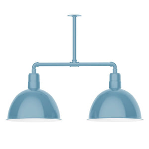 Montclair Light Works - MSD117-54-G06 - Two Light Pendant - Deep Bowl - Light Blue