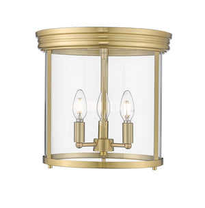 Z-Lite - 742F13-LG - Three Light Flush Mount - Thayer - Luxe Gold