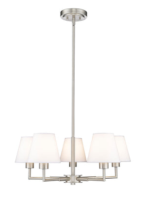 Z-Lite - 744-26R-BN - Five Light Chandelier - Leila - Brushed Nickel