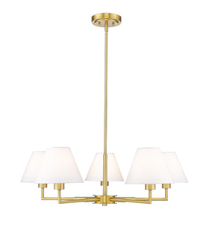 Z-Lite - 744-34R-LG - Five Light Chandelier - Leila - Luxe Gold