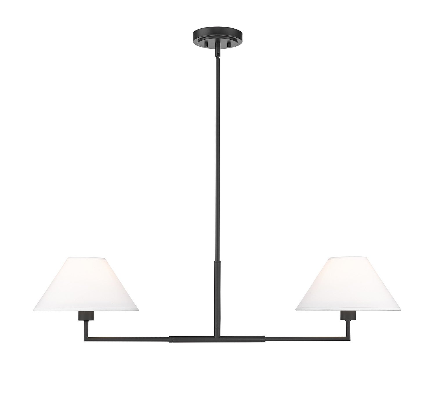 Z-Lite - 744-42L-MB - Two Light Chandelier - Leila - Matte Black