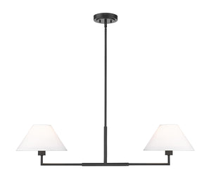 Z-Lite - 744-42L-MB - Two Light Chandelier - Leila - Matte Black