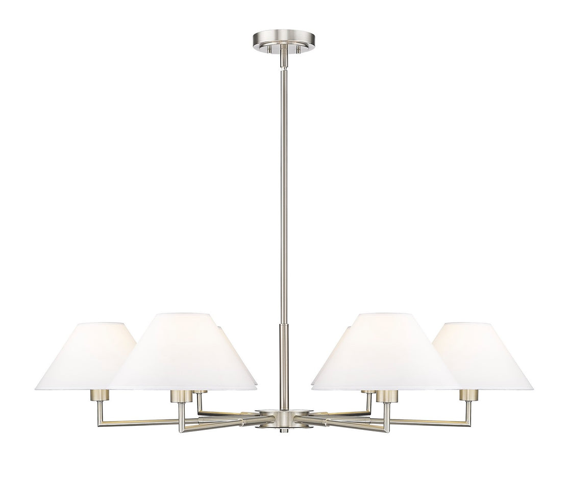 Z-Lite - 744-44R-BN - Six Light Chandelier - Leila - Brushed Nickel