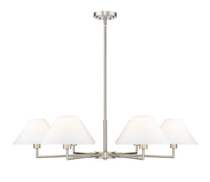 Z-Lite - 744-44R-BN - Six Light Chandelier - Leila - Brushed Nickel