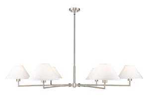 Z-Lite - 744-63R-BN - Six Light Chandelier - Leila - Brushed Nickel