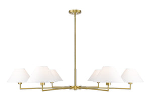 Z-Lite - 744-63R-LG - Six Light Chandelier - Leila - Luxe Gold