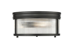 Z-Lite - 7504FR13-MB - Two Light Flush Mount - Carnaby - Matte Black