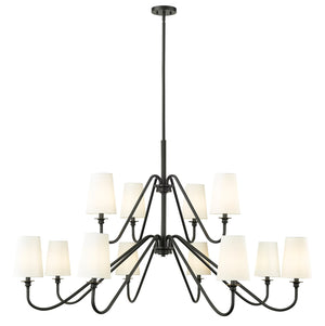 Z-Lite - 7509-12-60MB - 12 Light Chandelier - Gianna - Matte Black