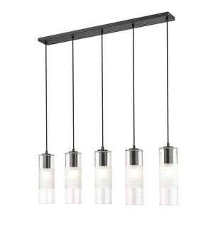 Z-Lite - 824P-5L-MB - Five Light Linear Chandelier - Alton - Matte Black