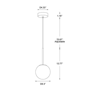 Beacon Lighting - 05008401 - One Light Pendant - Lucent - Black