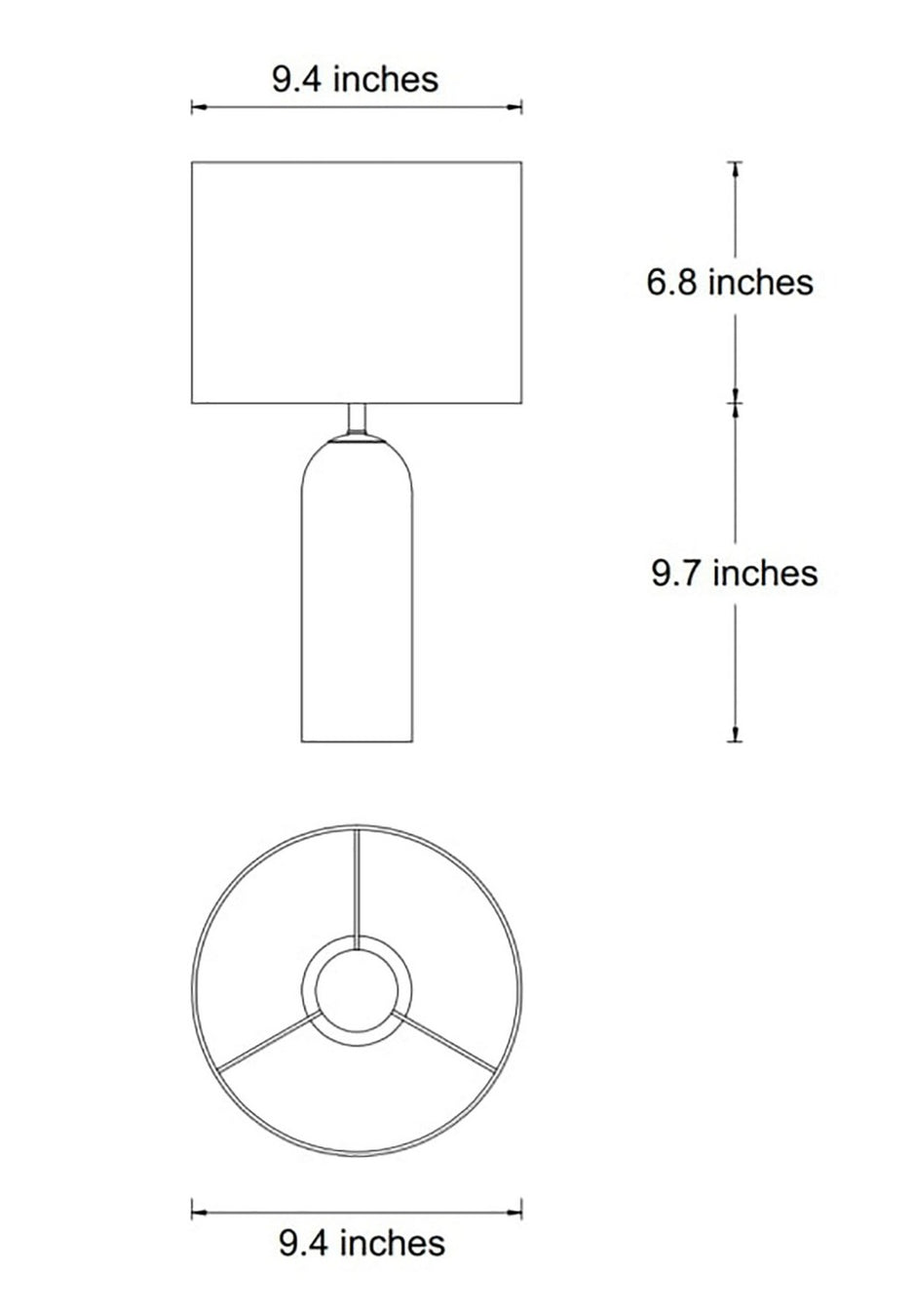 Beacon Lighting - 27043001 - Two Light Table Lamp - Firma - White