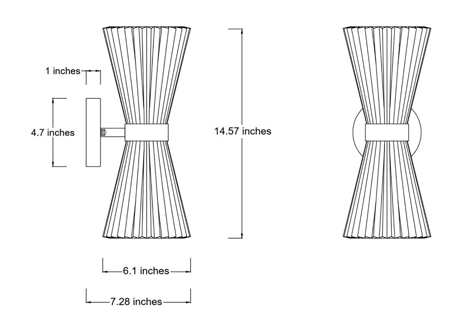 Beacon Lighting - 30913701 - Two Light Wall Bracket - Amore - Brass/White