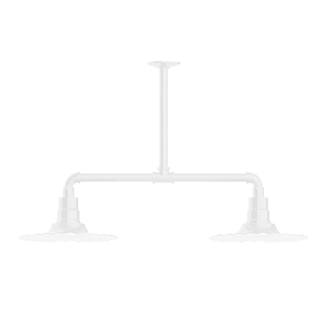 Montclair Light Works - MSD158-44-G05 - Two Light Pendant - Radial - White