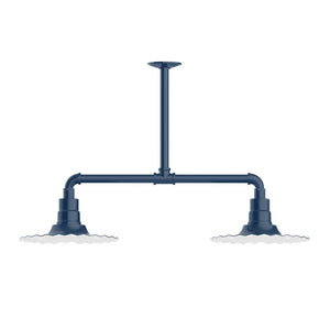 Montclair Light Works - MSD158-50-G05 - Two Light Pendant - Radial - Navy