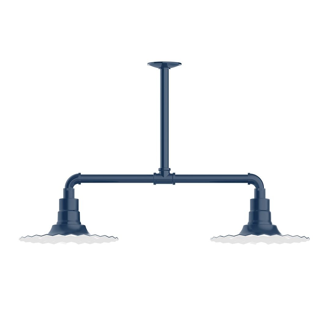 Montclair Light Works - MSD158-50-T24-G05 - Two Light Pendant - Radial - Navy