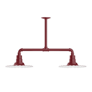 Montclair Light Works - MSD158-55-G05 - Two Light Pendant - Radial - Barn Red