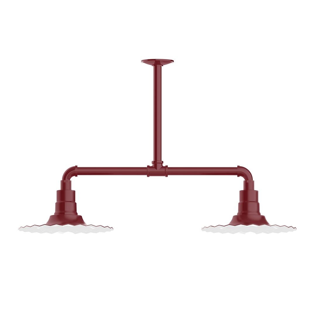 Montclair Light Works - MSD158-55-G06 - Two Light Pendant - Radial - Barn Red