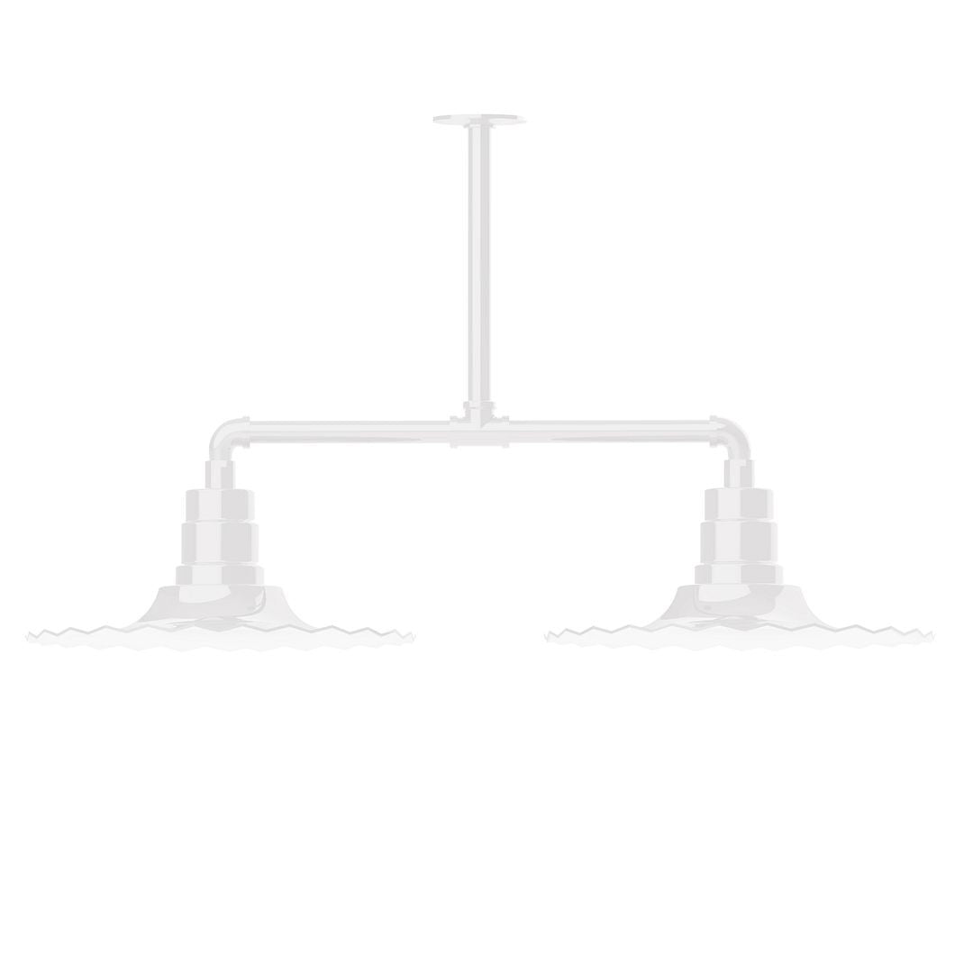 Montclair Light Works - MSD159-44-G05 - Two Light Pendant - Radial - White